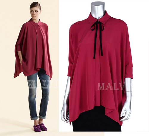 Gucci shirt geranio silk crepe - gucci,